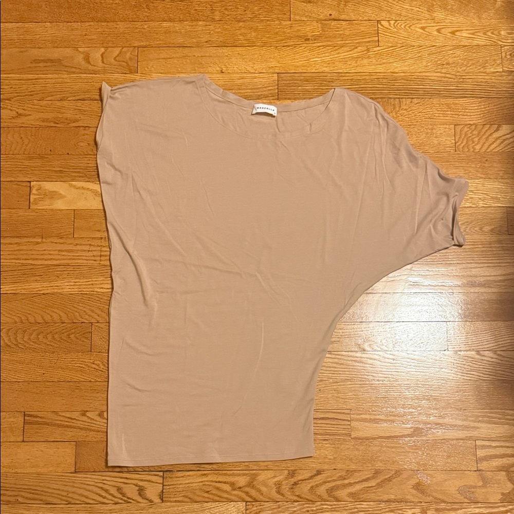 Neutral Beige Dolman Sleeve Women's Top